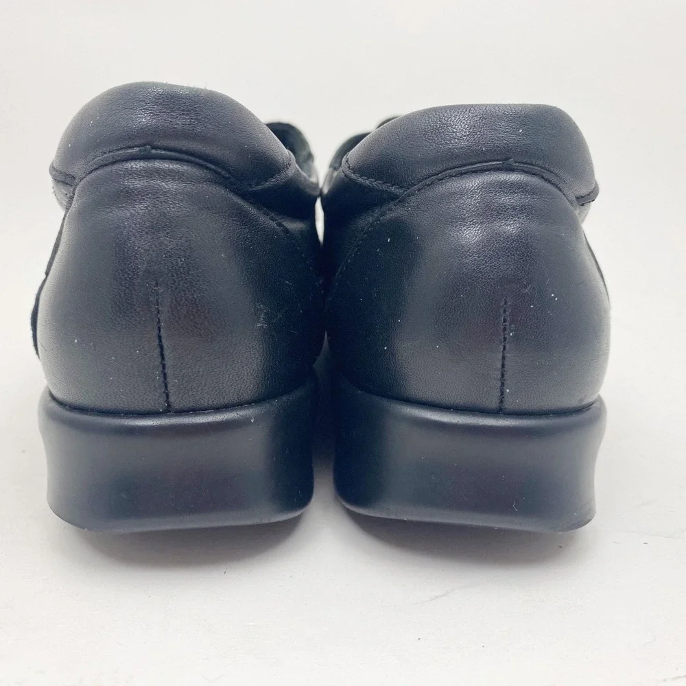SAS Roamer Tripad Comfort Leather Mary Jane Loafers Women 10S Slim Black Comfort